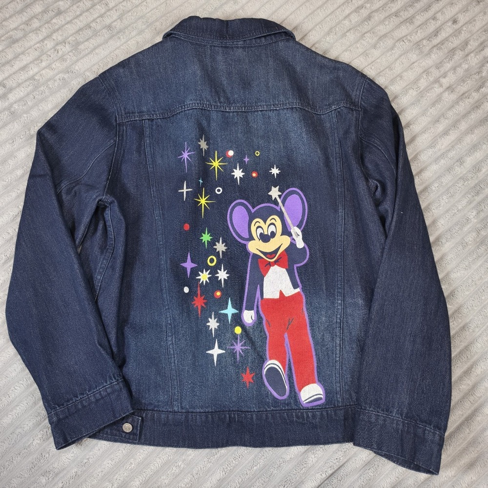Disneyland Electrical Parade Jacket Large Blue 50th Anniversary Denim Disney